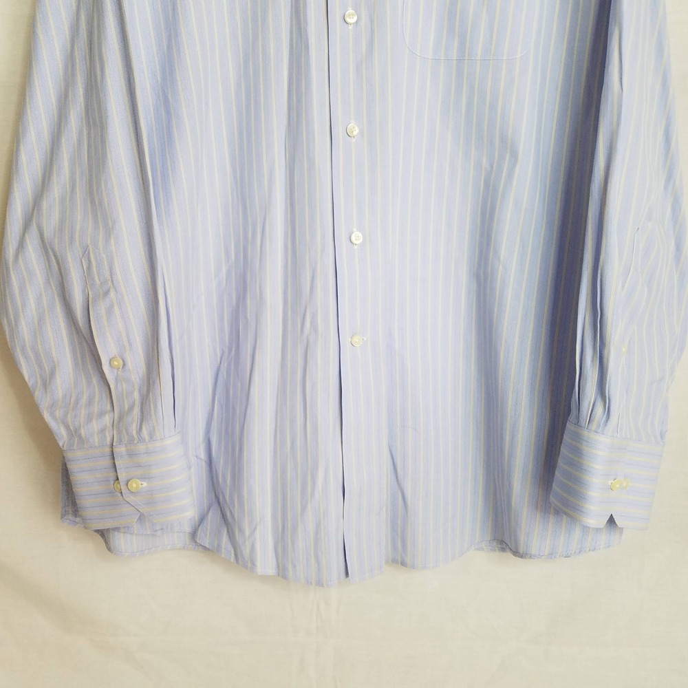 Tommy Bahama Mens Blue Beige Striped Button Front L/S Shirt SZ 17.5 34-35 N426 - Picture 3 of 6
